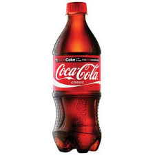 A plastic Coca-Cola bottle.