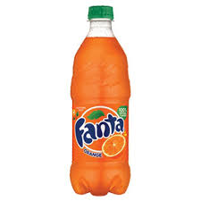 A plastic Fanta bottle.