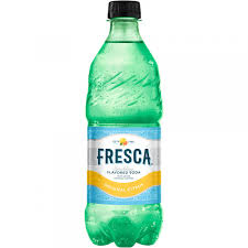 A plastic Fresca bottle.