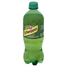 A plastic Schweppes bottle.