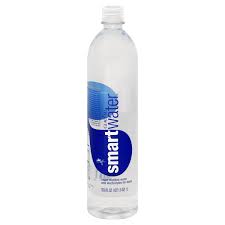 A plastic Smartwater bottle.